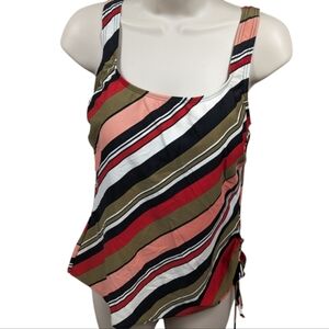 Baltex Strip Tankini Top Sz 10